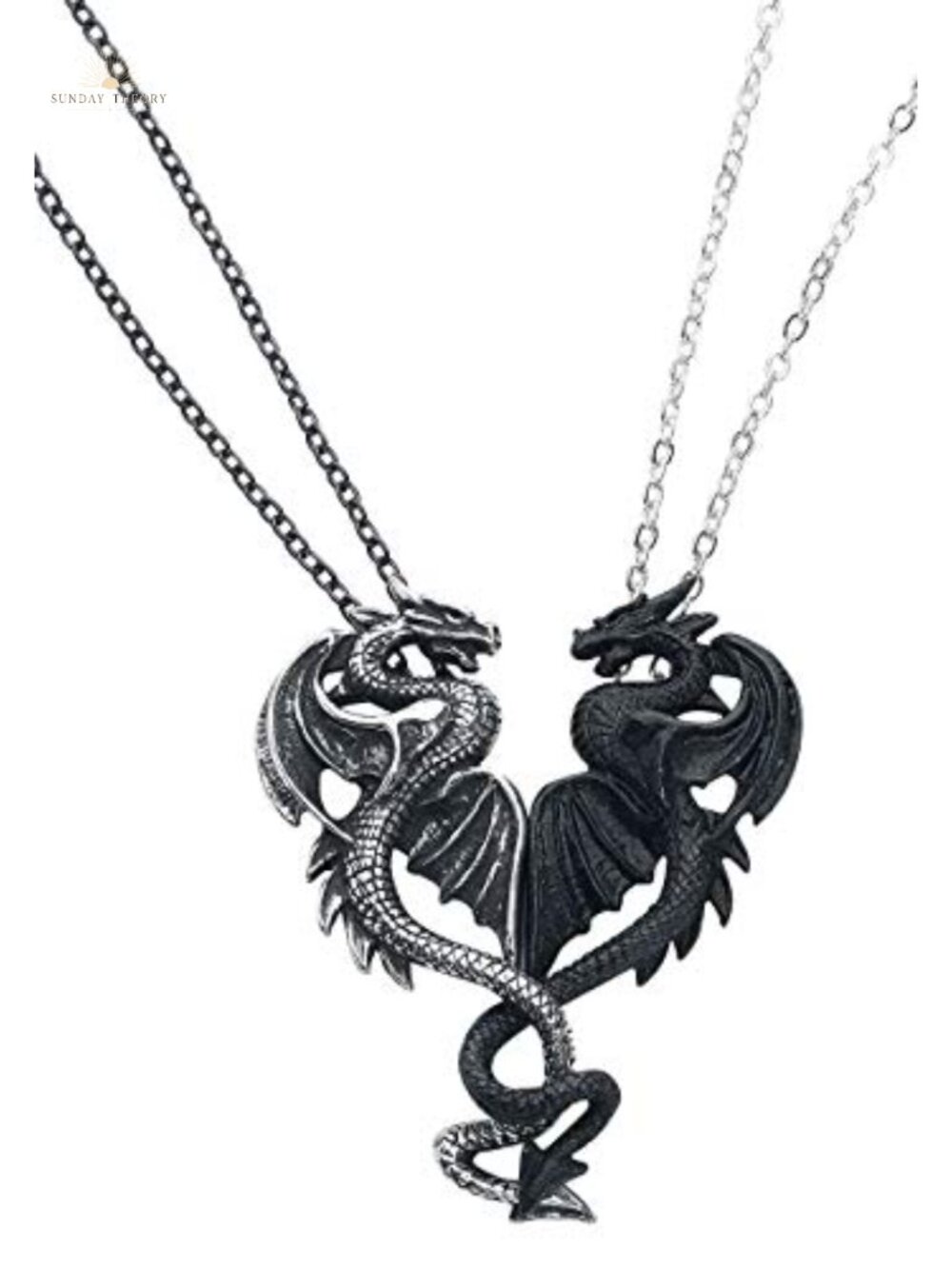 Alchemy Draconic Tryst Dragon Friendship Necklace Pewter Gothic Pendant